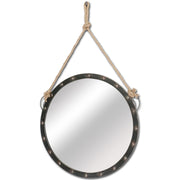 27" Round Metal Frame Wall Mirror-Mirrors-DECOROLALA
