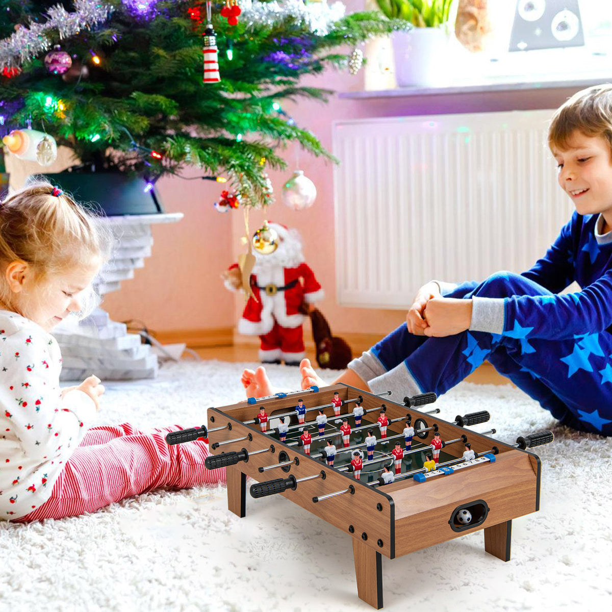 27" Tabletop Foosball Table - Mini Soccer Game with 18 Players-Game Room-DECOROLALA
