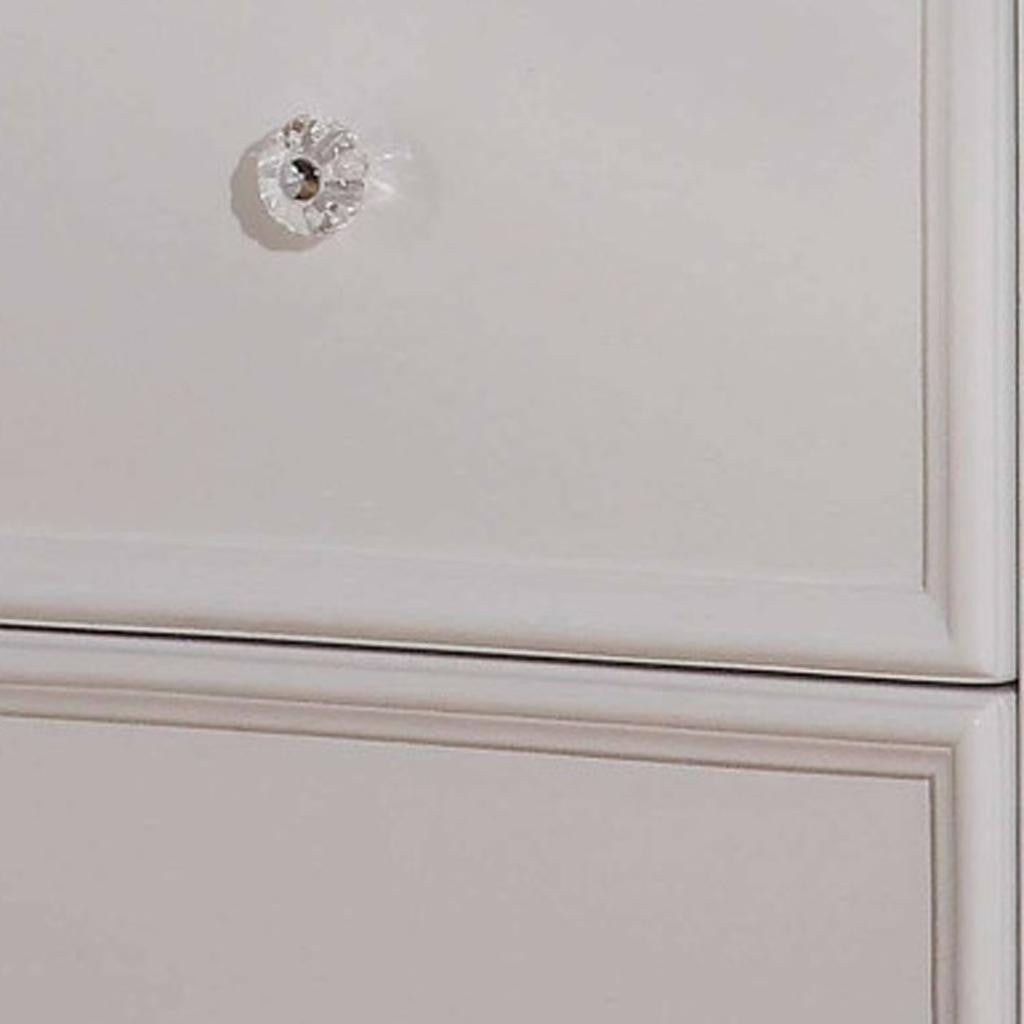 27" White Two Drawers Nightstand-Nightstands & Bedside Tables-DECOROLALA