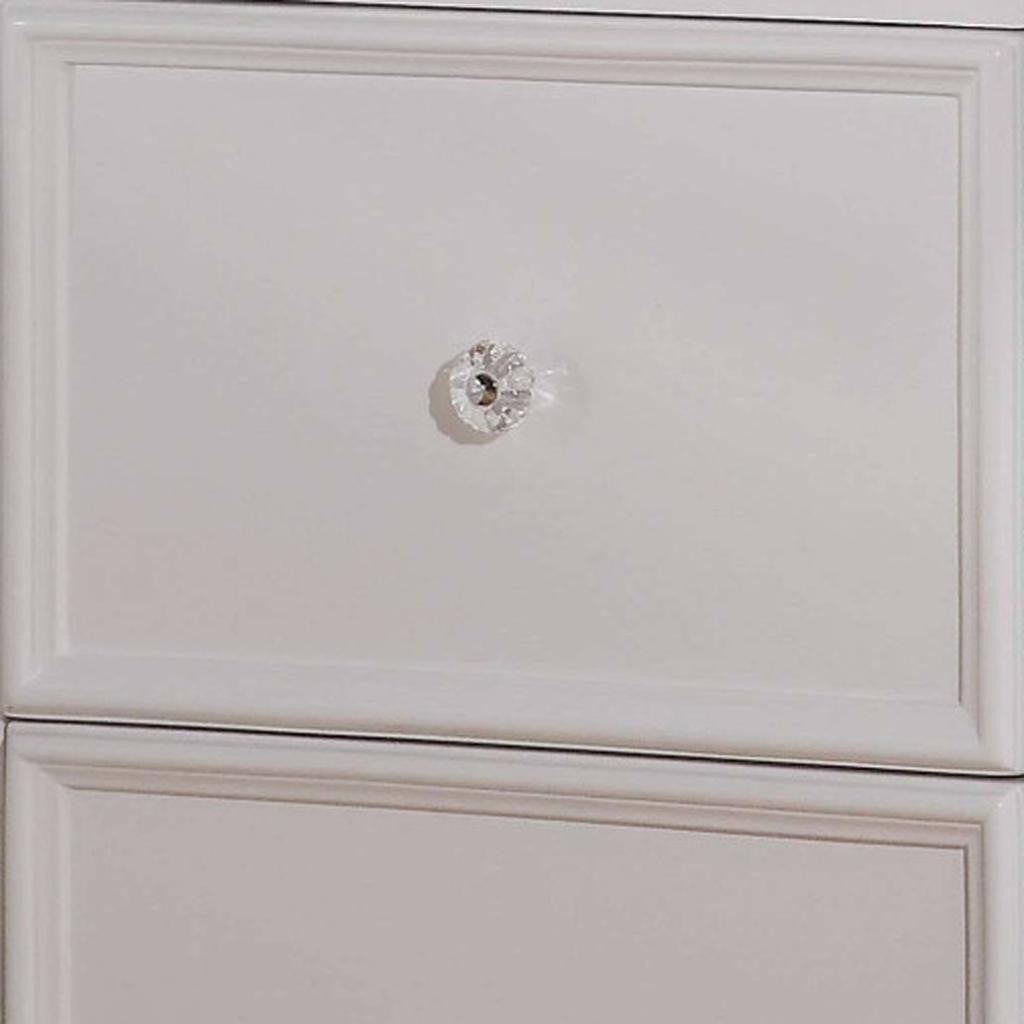 27" White Two Drawers Nightstand-Nightstands & Bedside Tables-DECOROLALA