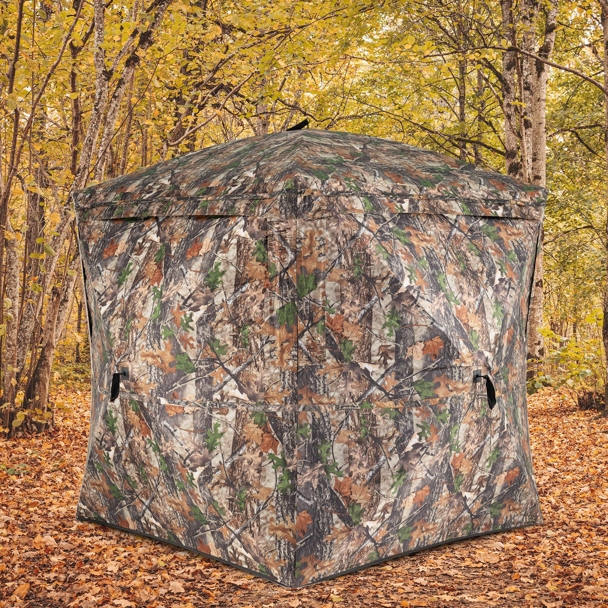 270° See Through Hunting Blind Tent with Silent Magnetic Door-Tents-DECOROLALA
