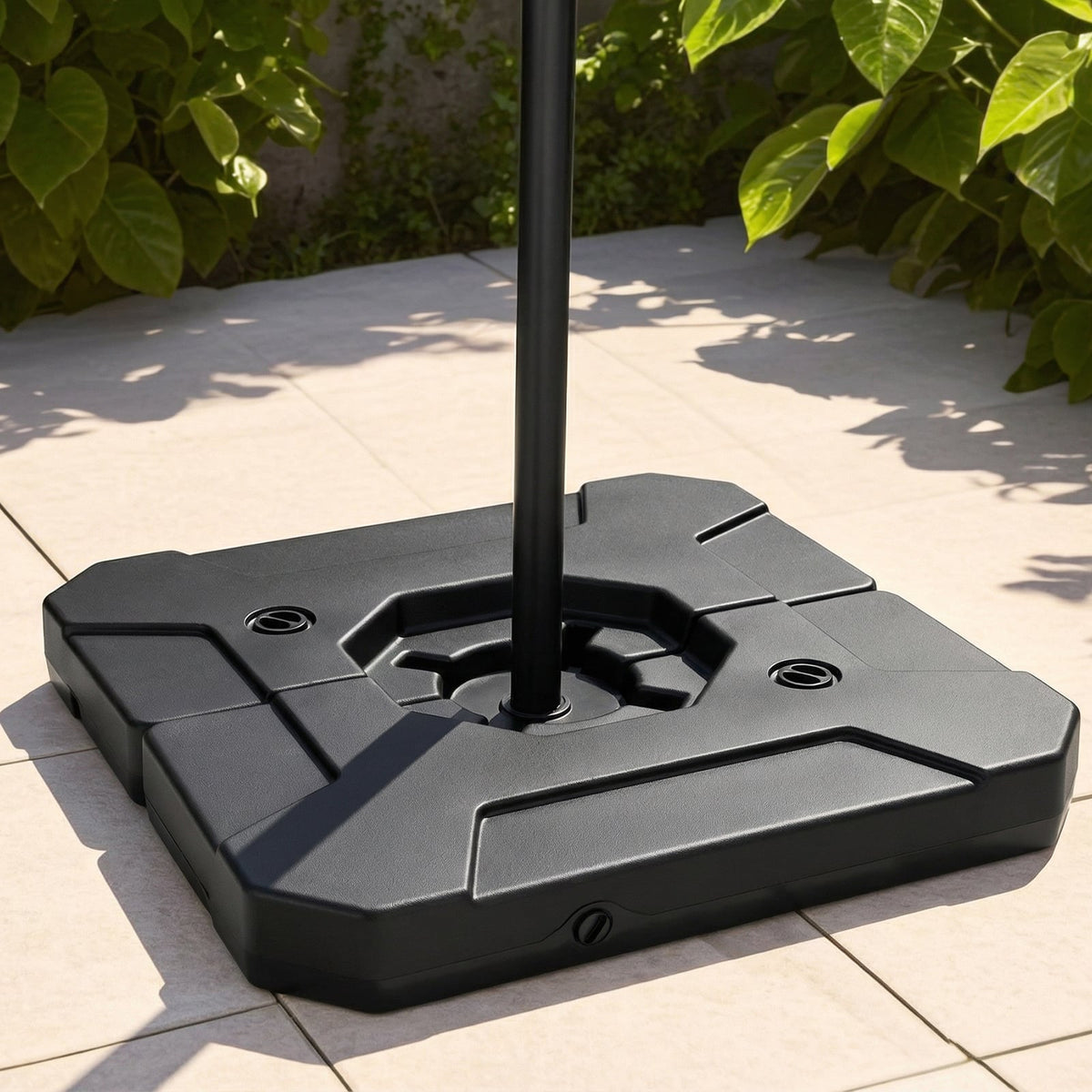 274 LBS Cantilever Patio Umbrella Base with Handles-Outdoor Umbrella Bases-DECOROLALA
