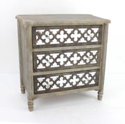 15" Brown Standard Accent Cabinet With Three Drawers-Cabinets-DECOROLALA
