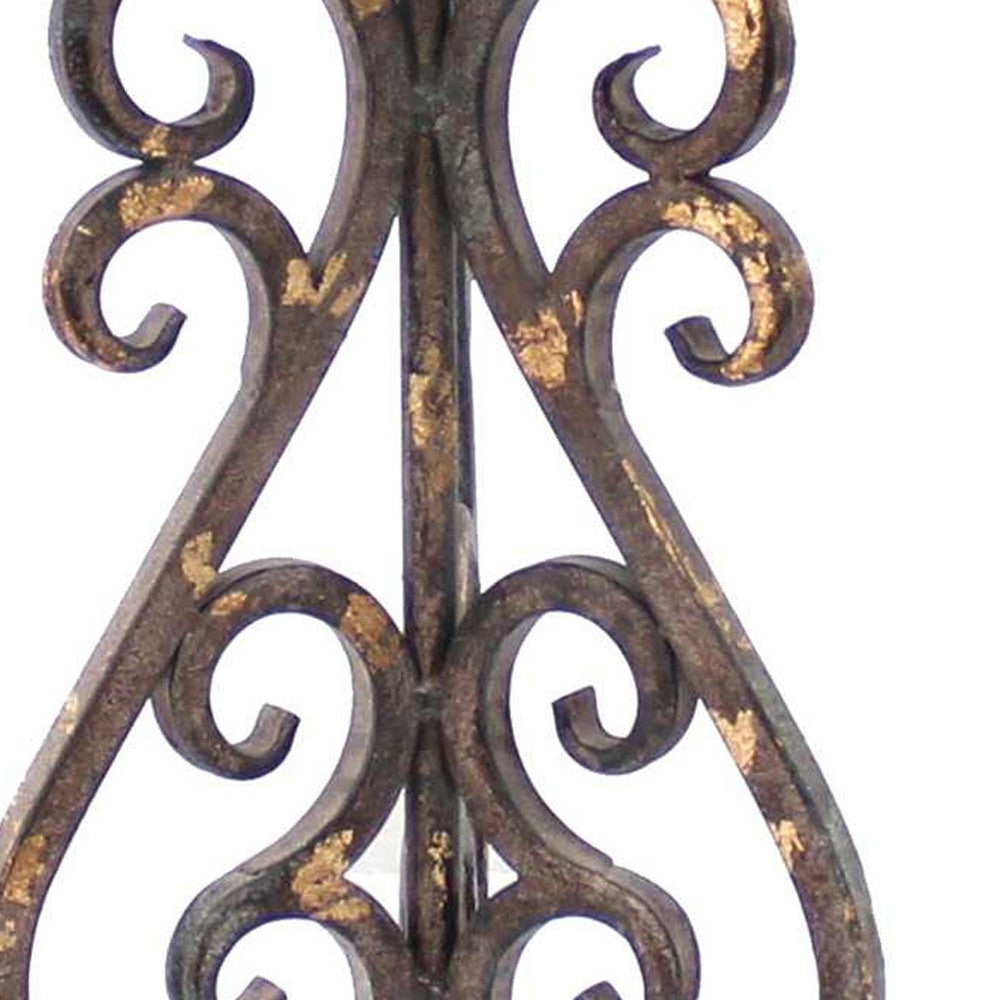 24" Distressed Bronze Metal Novelty Bedside Lamp With Khaki Drum Shade-Table Lamps-DECOROLALA