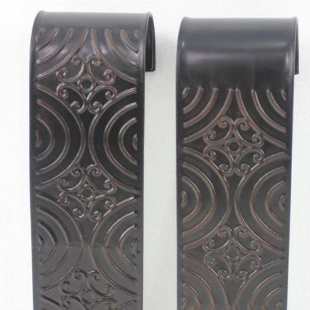 5" X 5" X 23.25" Brown, Vintage, Metal - Wall Candle Holder Sconce Set-Candle Holders-DECOROLALA