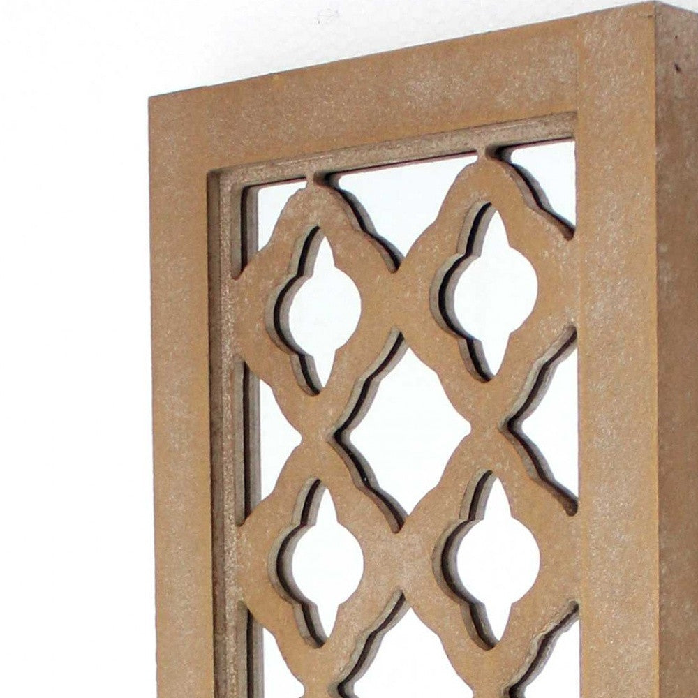 6 X 7.5 X 17 Tan Wooden Cross - Candle Holder Sconce-Candle Holders-DECOROLALA