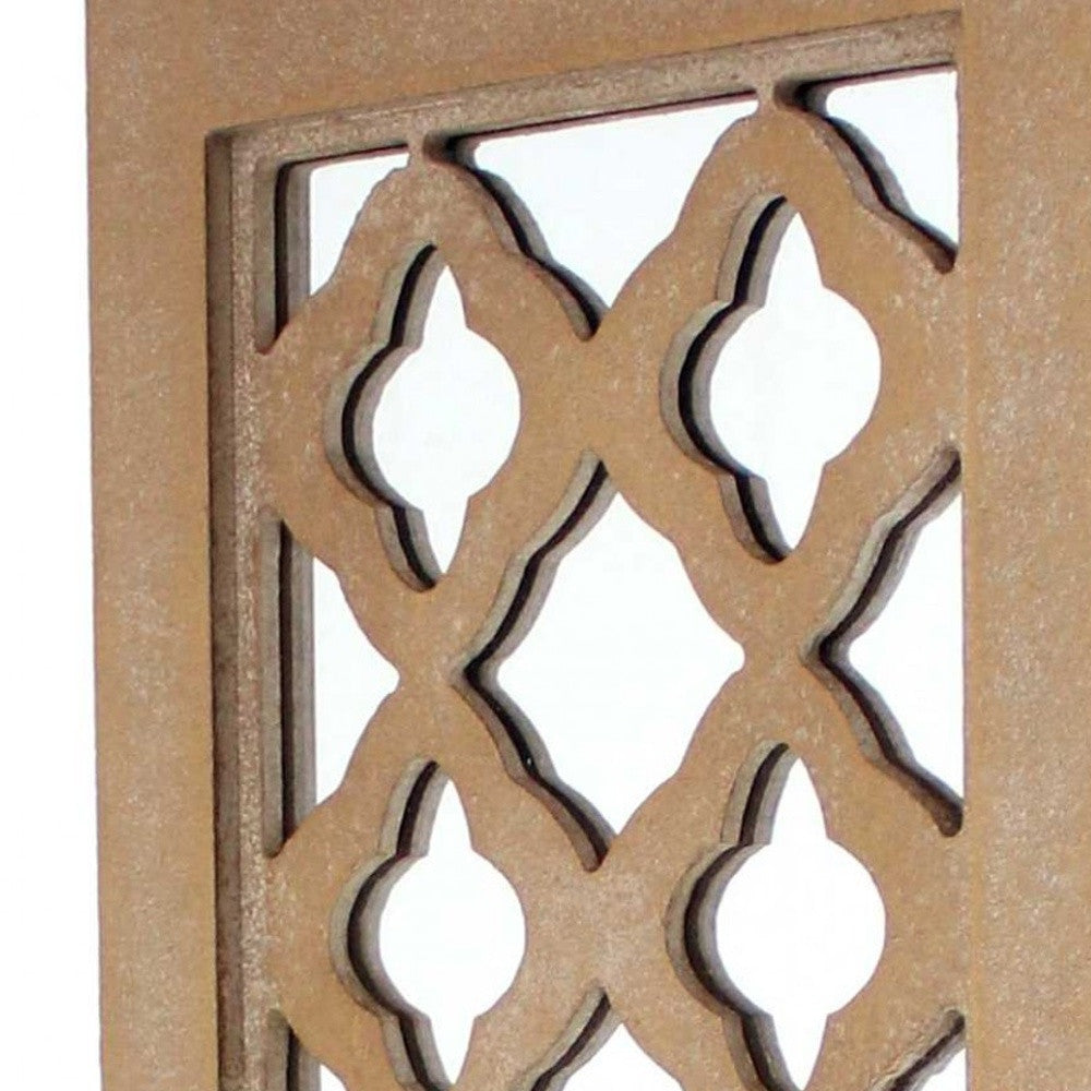 6 X 7.5 X 17 Tan Wooden Cross - Candle Holder Sconce-Candle Holders-DECOROLALA