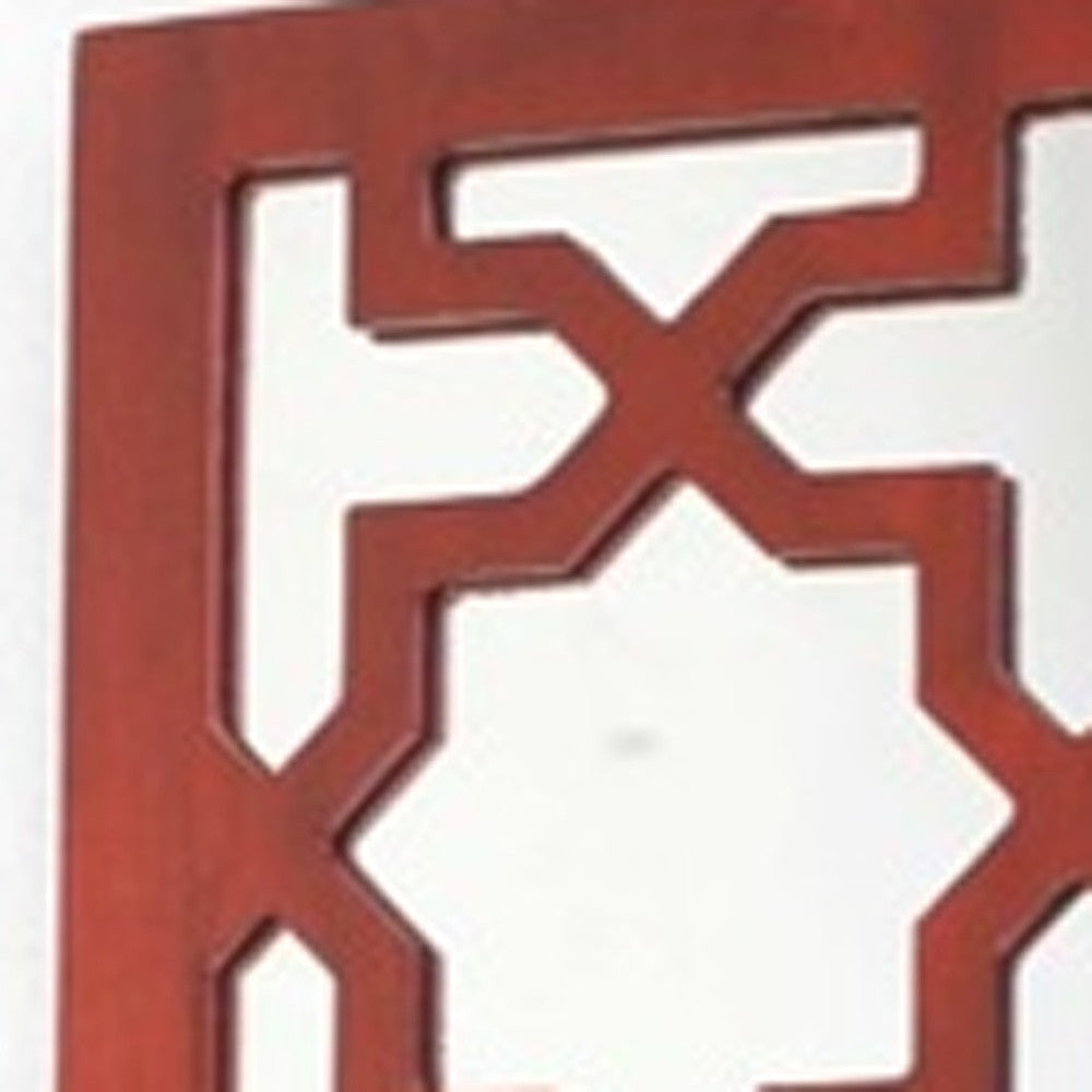 17" X 5" X 6" Red, Wooden Cross - Candle Holder Sconce-Candle Holders-DECOROLALA