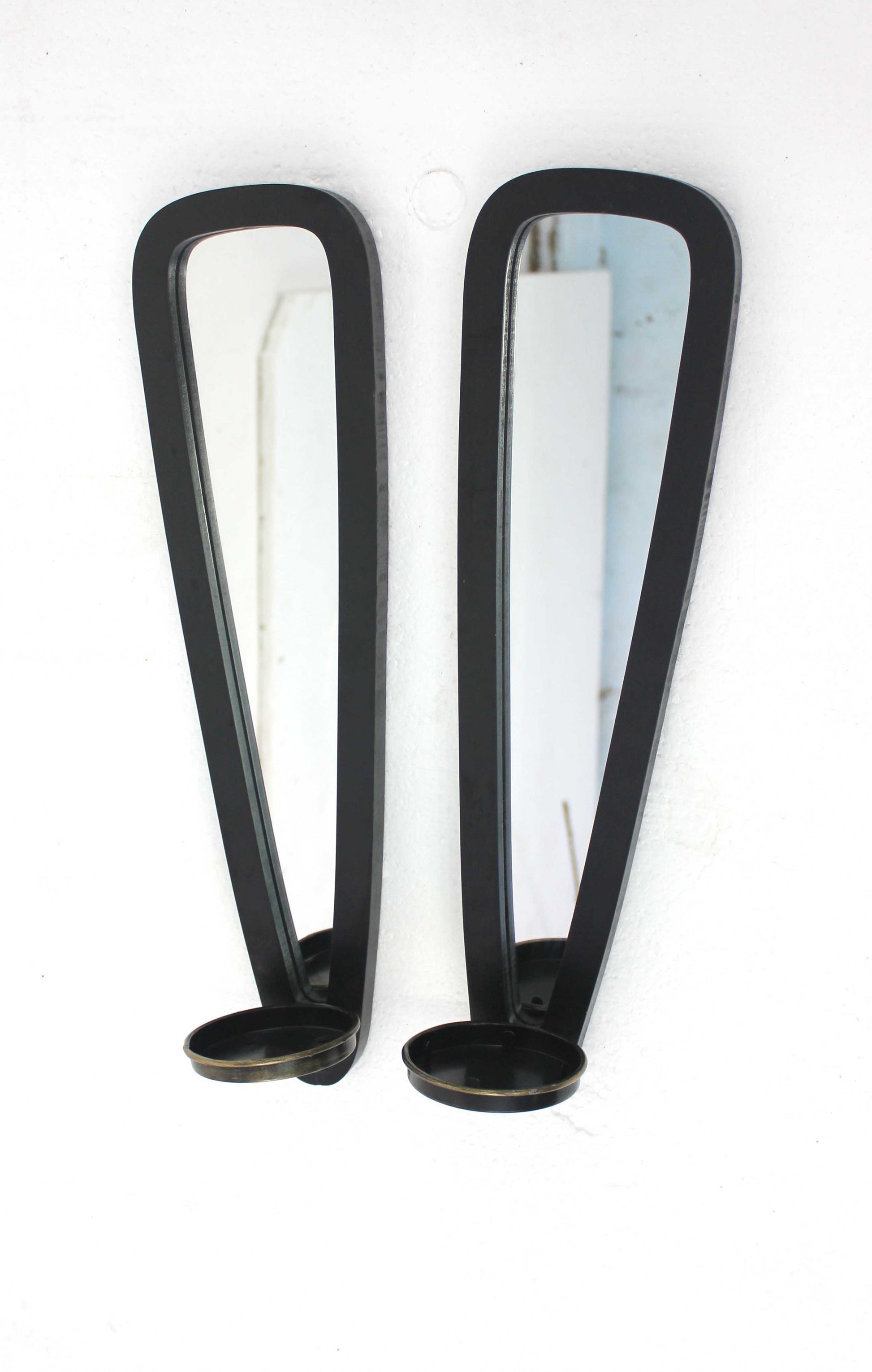 5 X 5.75 X 20.5 Black Wooden - Candle Holder Sconce Set-Candle Holders-DECOROLALA