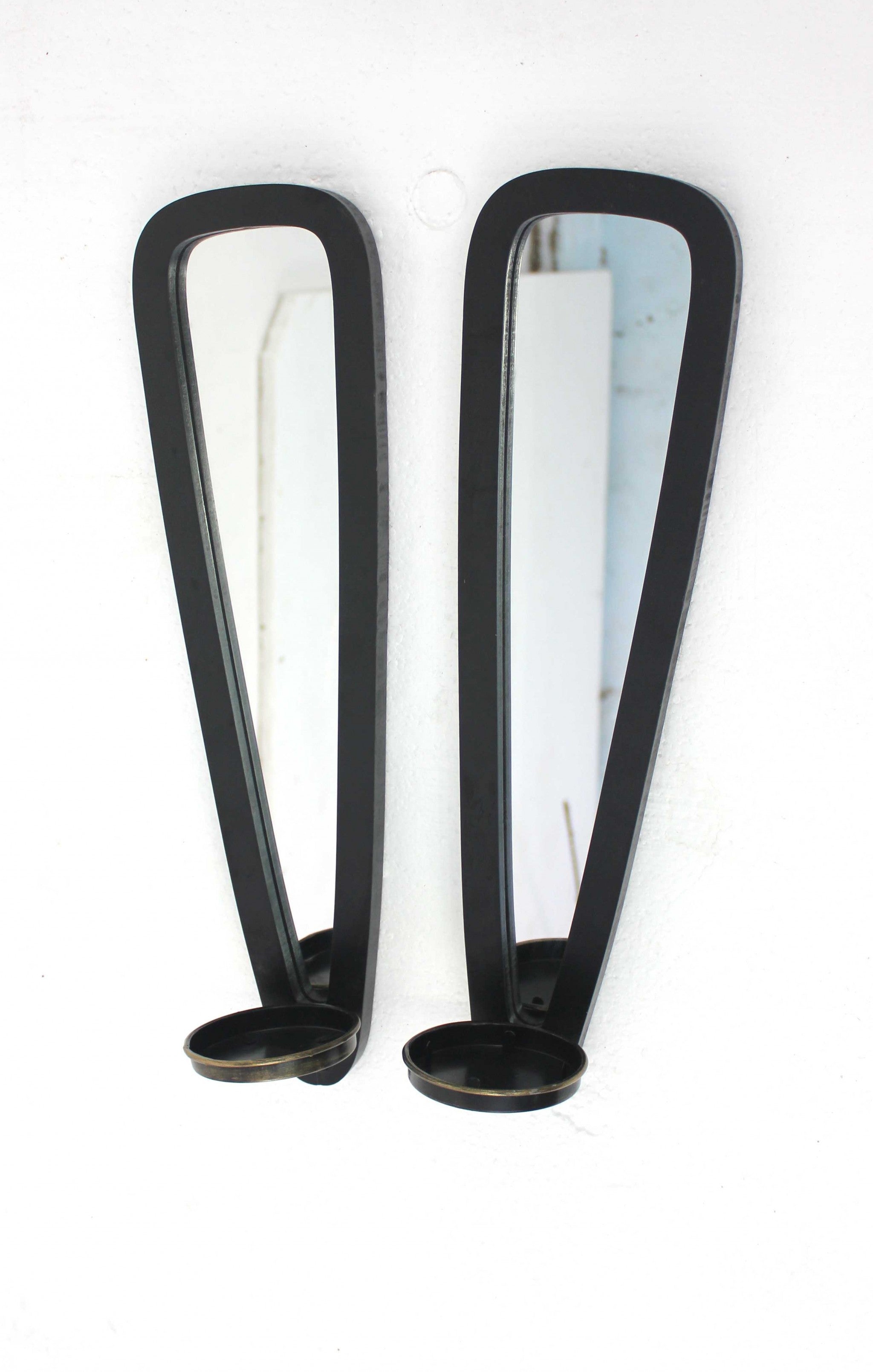 5 X 5.75 X 20.5 Black Wooden - Candle Holder Sconce Set-Candle Holders-DECOROLALA