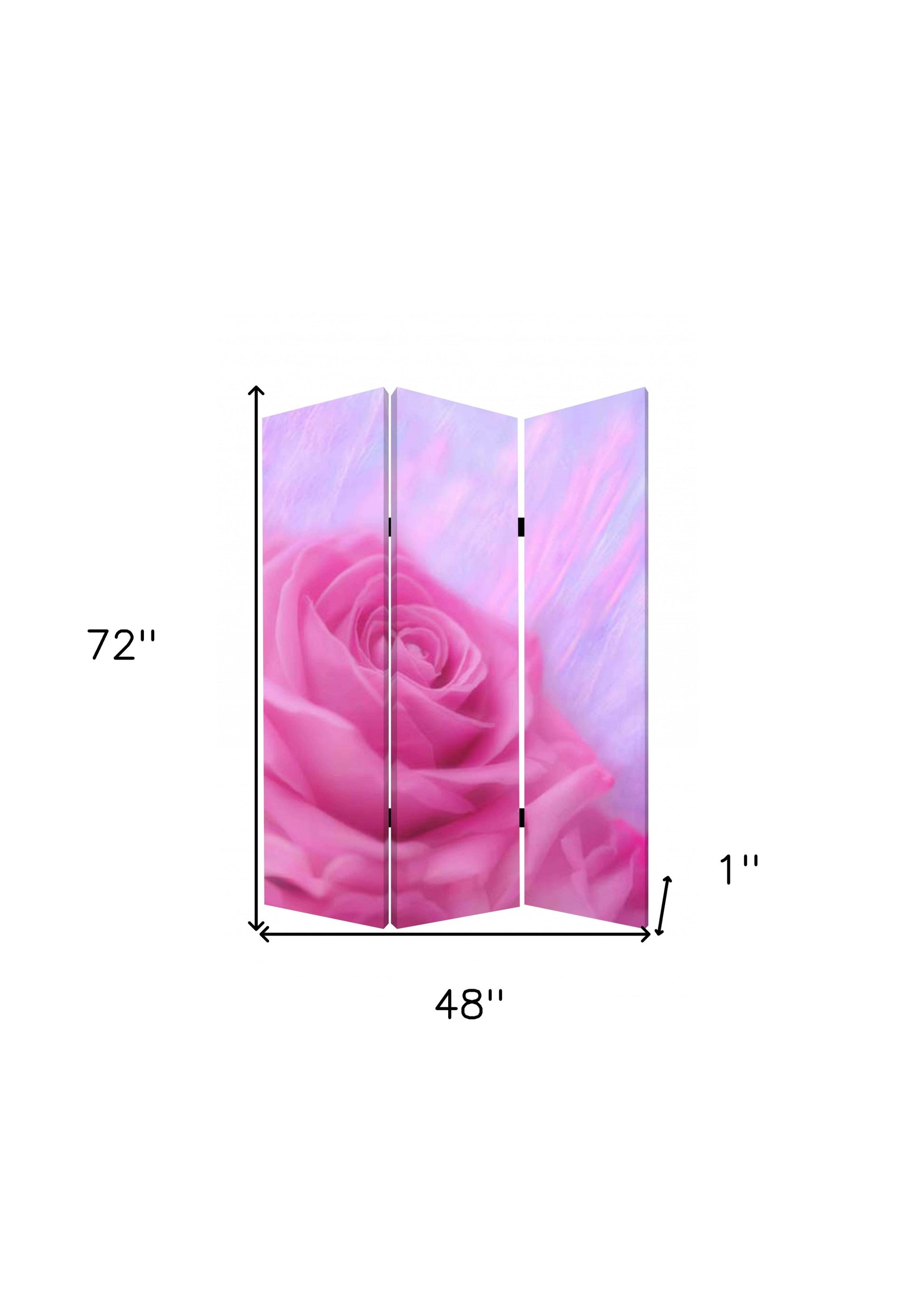 48 X 72 Multi Color Wood Canvas Flourish Screen-Room Dividers-DECOROLALA