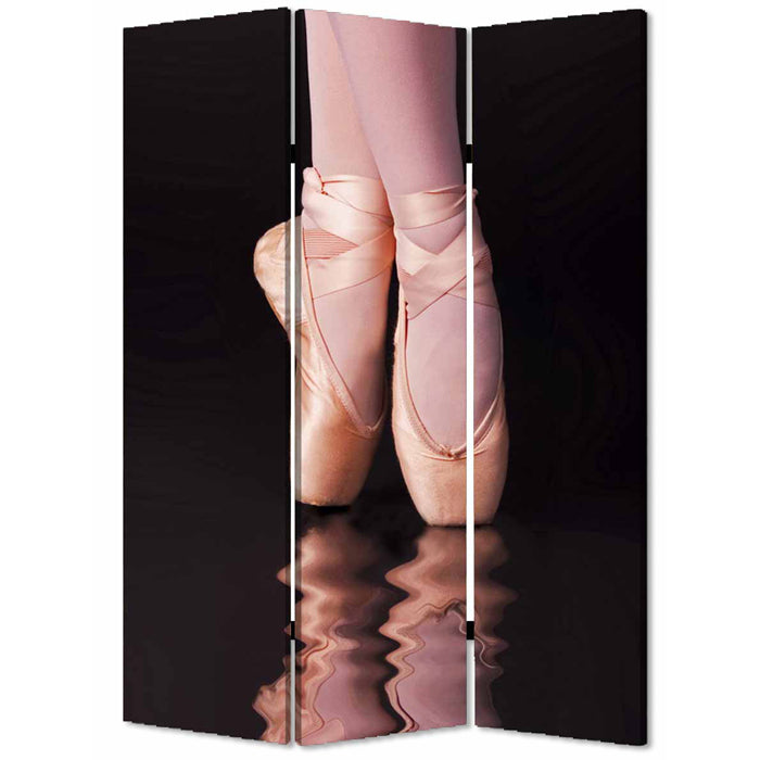 48" X 72" Multi Color Wood Canvas Ballet Screen-Room Dividers-DECOROLALA