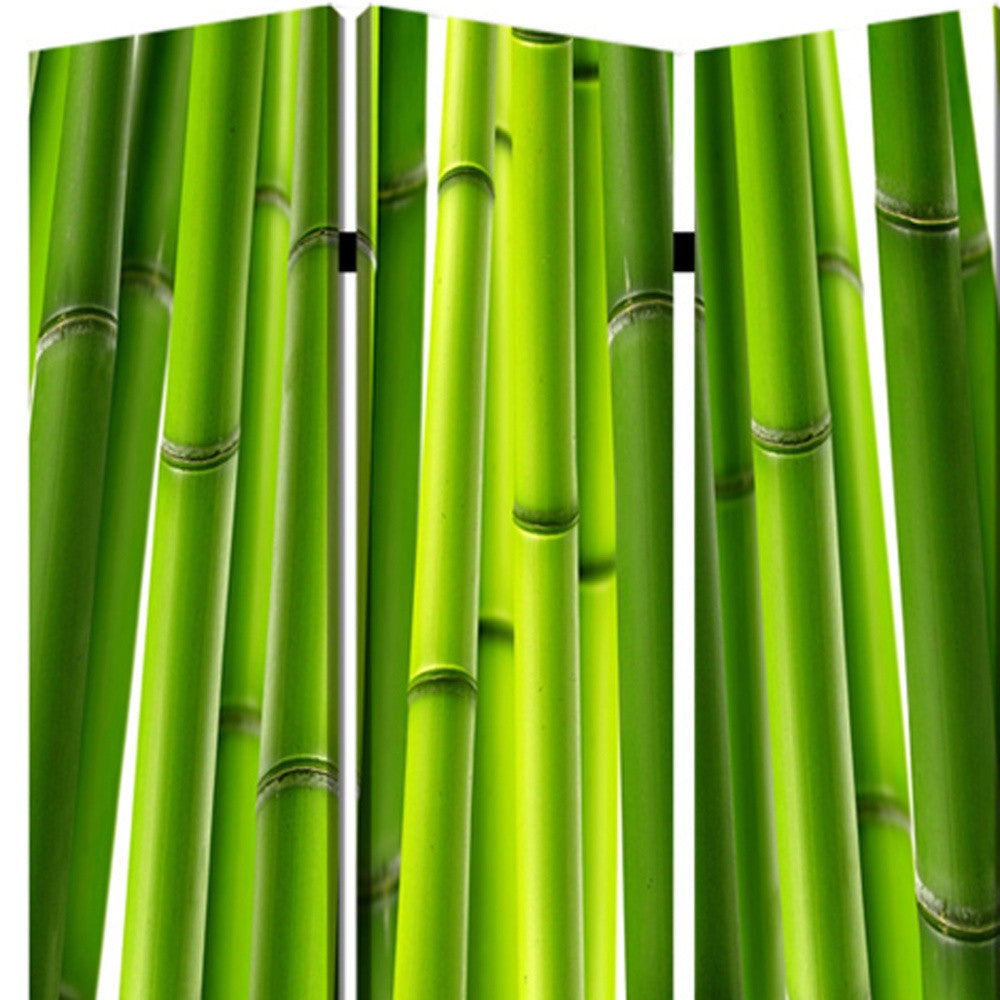48" X 72" Multi Color Wood Canvas Bamboo Screen-Room Dividers-DECOROLALA