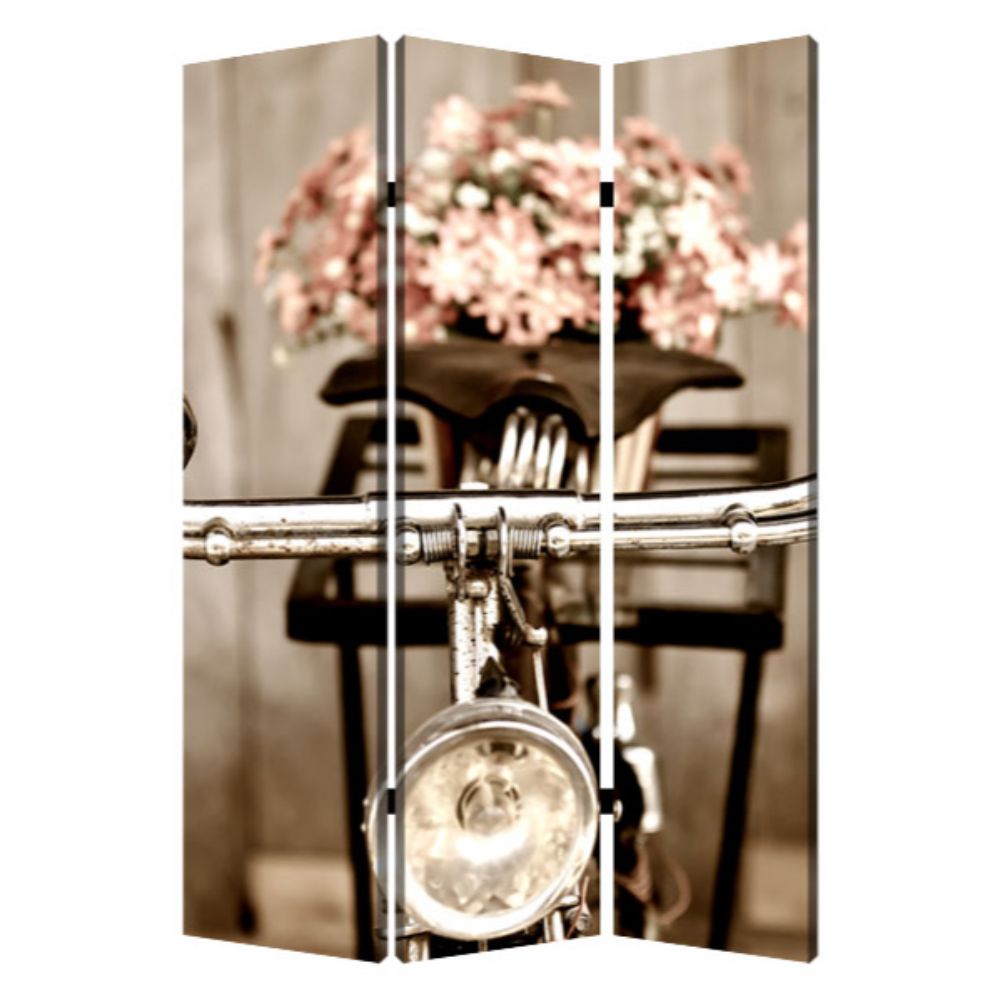 48" X 72" Multi Color Wood Canvas Valentine Screen-Room Dividers-DECOROLALA