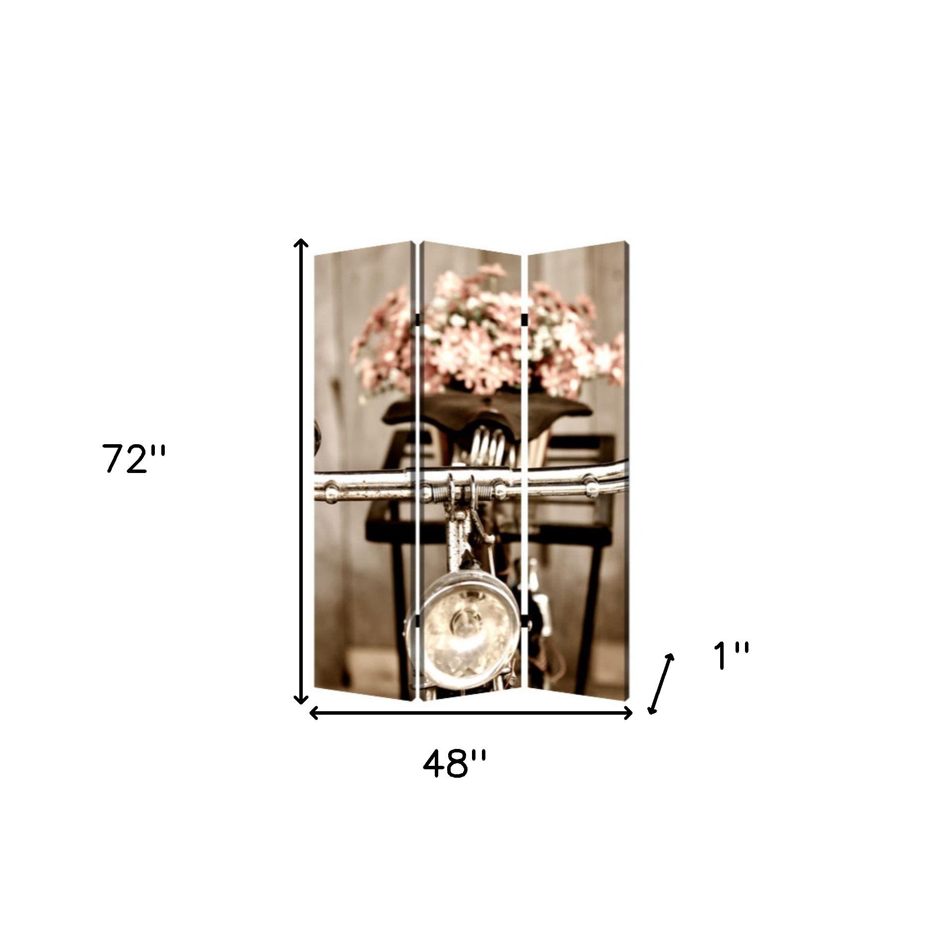 48" X 72" Multi Color Wood Canvas Valentine Screen-Room Dividers-DECOROLALA
