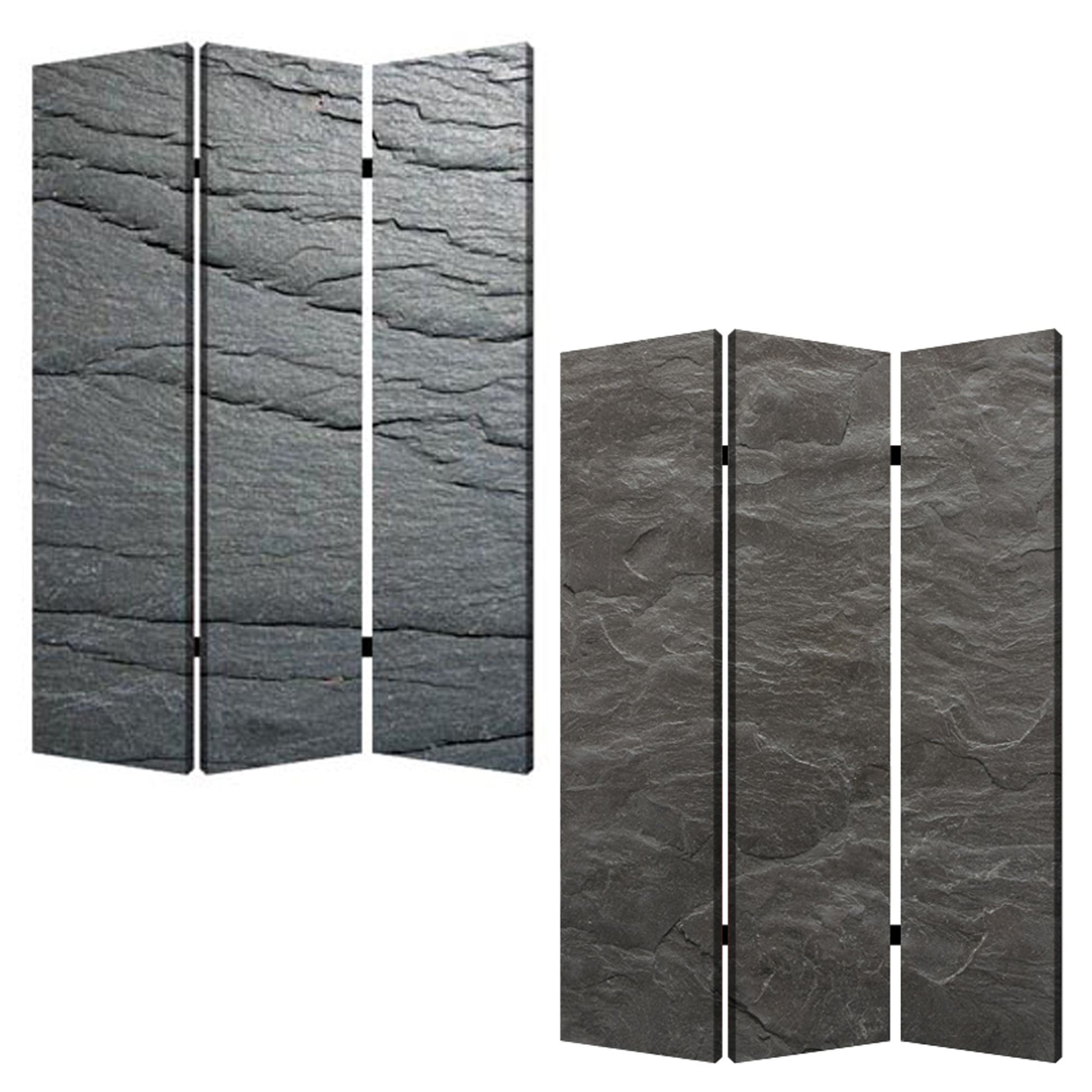 48" X 72" Multi Color Wood Canvas Black Slate Screen-Room Dividers-DECOROLALA