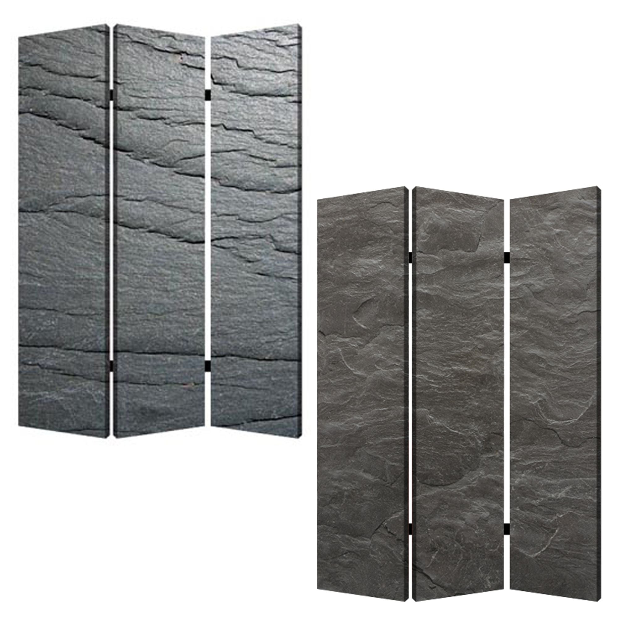 48" X 72" Multi Color Wood Canvas Black Slate Screen-Room Dividers-DECOROLALA