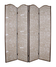 80 X 84 Tan Wood Galore Screen-Room Dividers-DECOROLALA