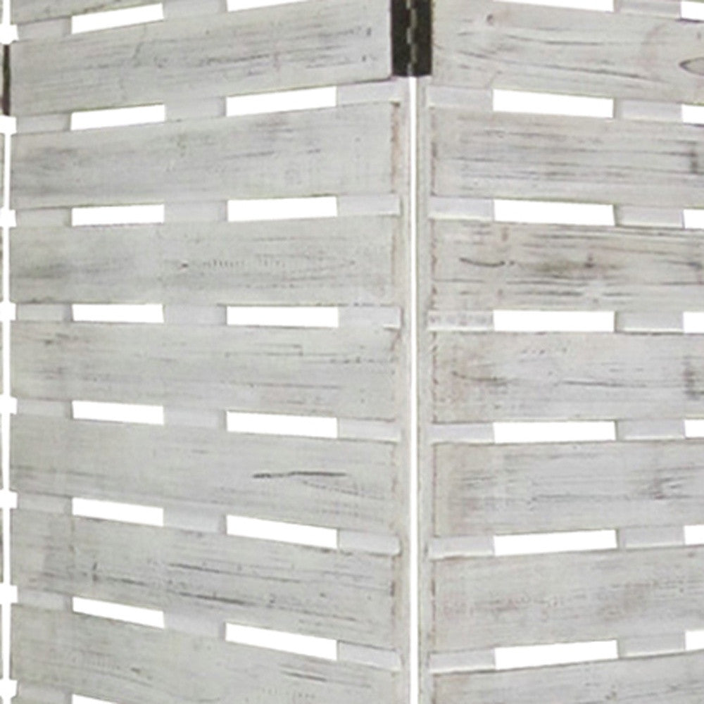 63 X 72 White Wood Garden Screen-Room Dividers-DECOROLALA