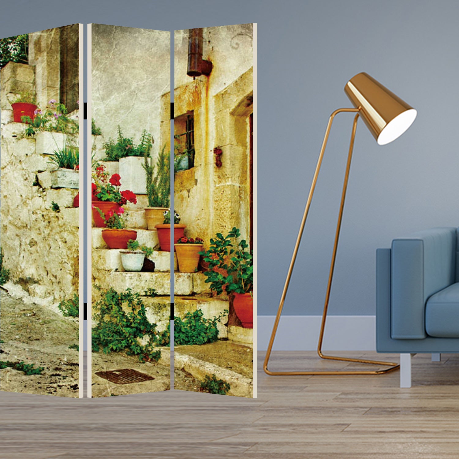 48 X 72 Multi Color Spanish Tidings Screen-Room Dividers-DECOROLALA