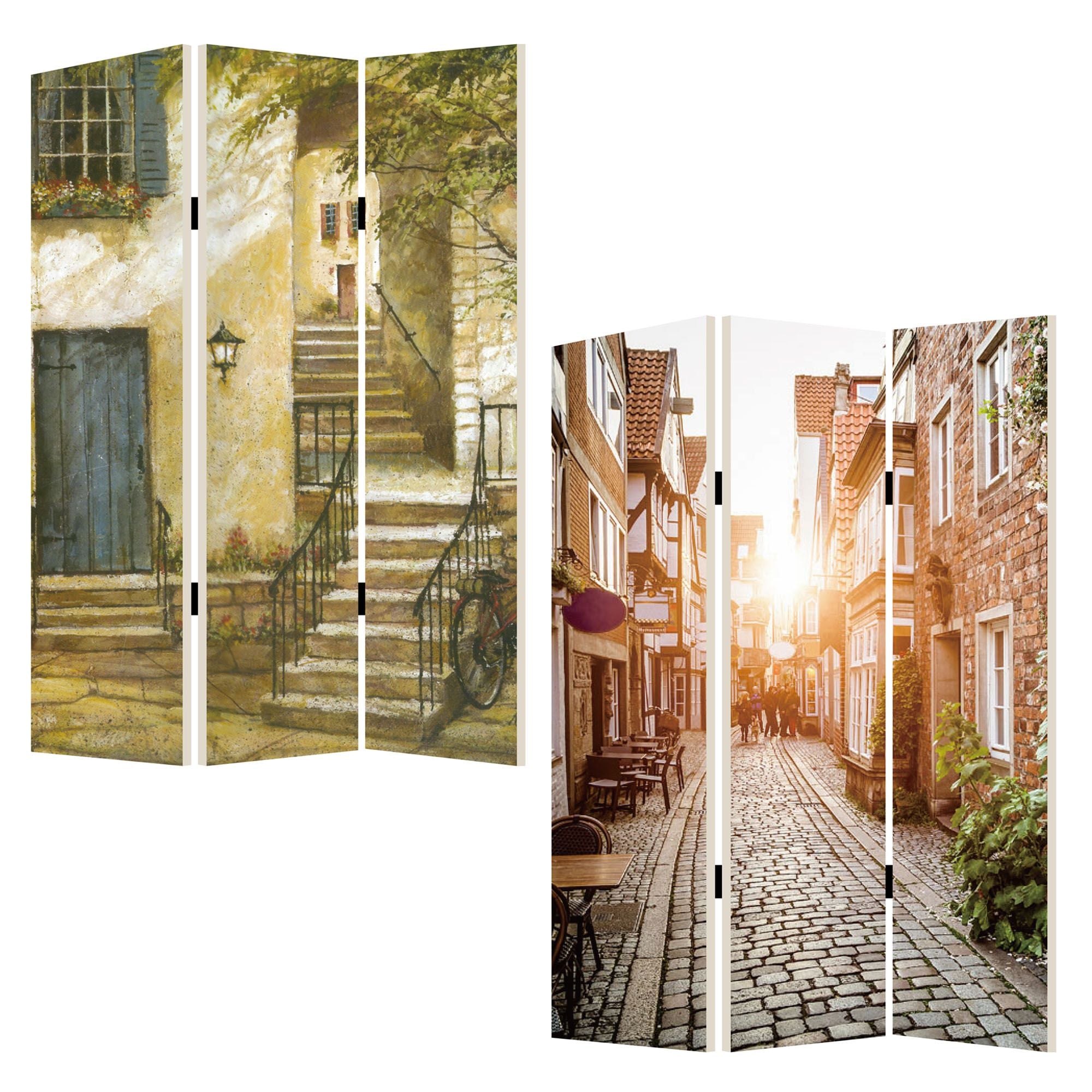 48 X 72 Multi Color European Promenade Screen-Room Dividers-DECOROLALA