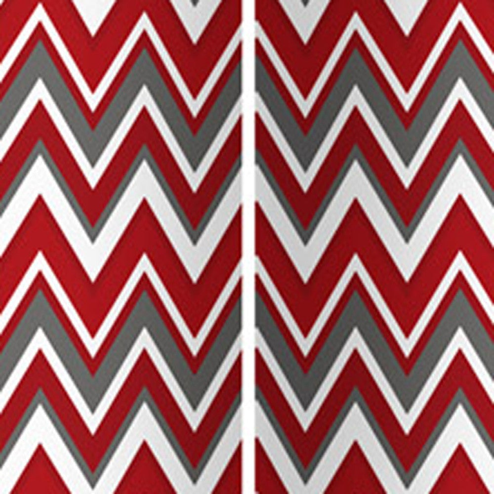 84" X 84" Red And Gray Wood Canvas Screen-Room Dividers-DECOROLALA
