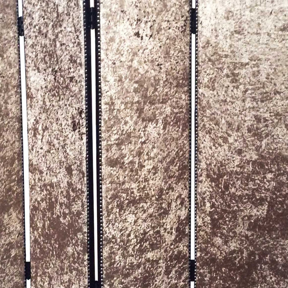 84 X 84 Bronze Wood & Fabric Screen-Room Dividers-DECOROLALA