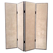 84 X 84 Beige Wood & Fabric Chateau Screen-Room Dividers-DECOROLALA