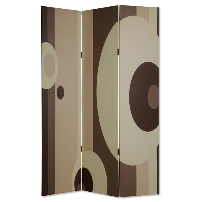 48" X 72" Multi Color Wood Canvas 3 Panel Screen-Room Dividers-DECOROLALA