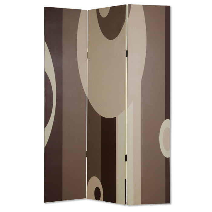 48" X 72" Multi Color Wood Canvas 3 Panel Screen-Room Dividers-DECOROLALA