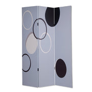 48" X 72" Muti Color Black Metal 3 Panel Screen-Room Dividers-DECOROLALA