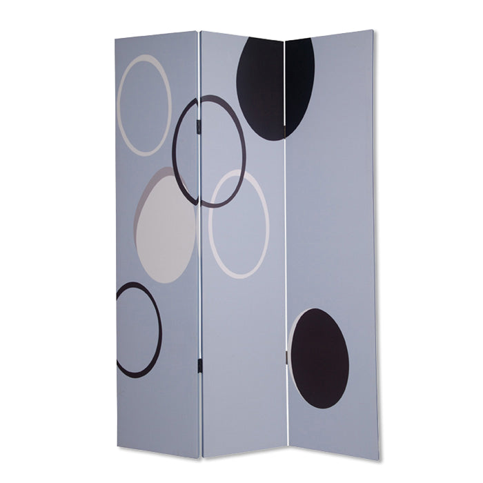 48" X 72" Muti Color Black Metal 3 Panel Screen-Room Dividers-DECOROLALA