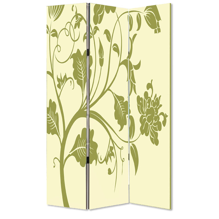 48" X 72" Multi Color Wood Canvas 3 Panel Screen-Room Dividers-DECOROLALA