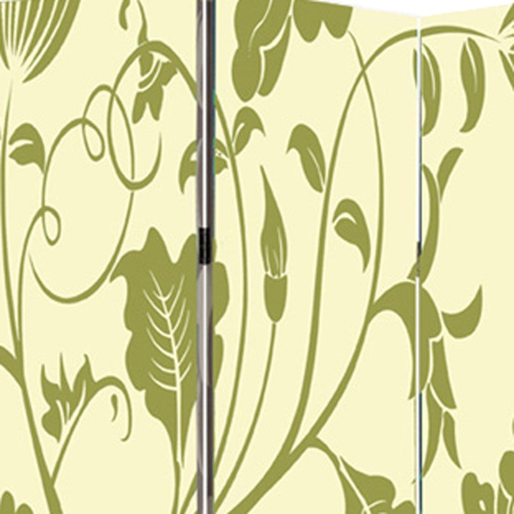 48" X 72" Multi Color Wood Canvas 3 Panel Screen-Room Dividers-DECOROLALA