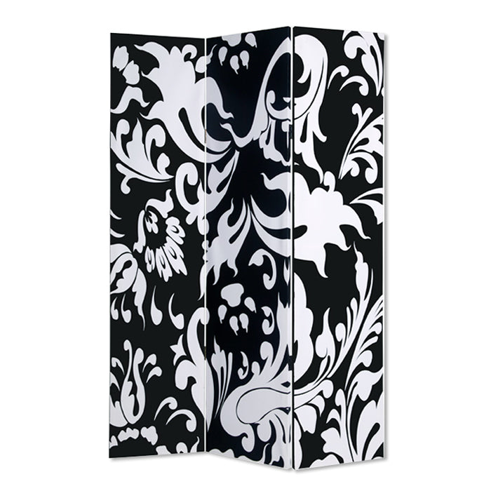 48" X 72" Multi Color Wood Canvas 3 Panel Screen-Room Dividers-DECOROLALA