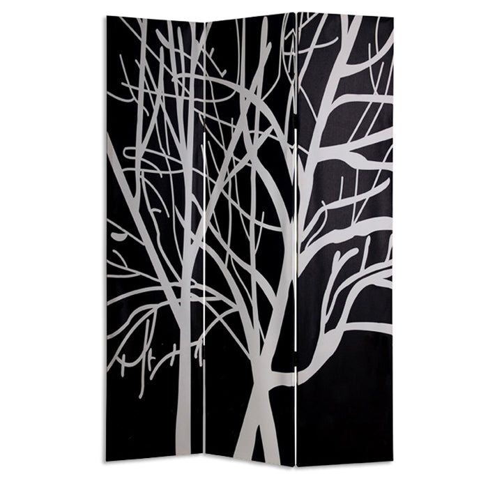 48" X 72" Multi Color Wood Canvas Tranquillity Screen-Room Dividers-DECOROLALA