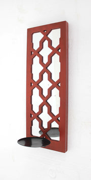 17 X 5 X 6 Red Mirrored - Candle Holder Sconce-Candle Holders-DECOROLALA