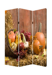 48 X 72 Multi Color Wood Canvas Harvest Screen-Room Dividers-DECOROLALA