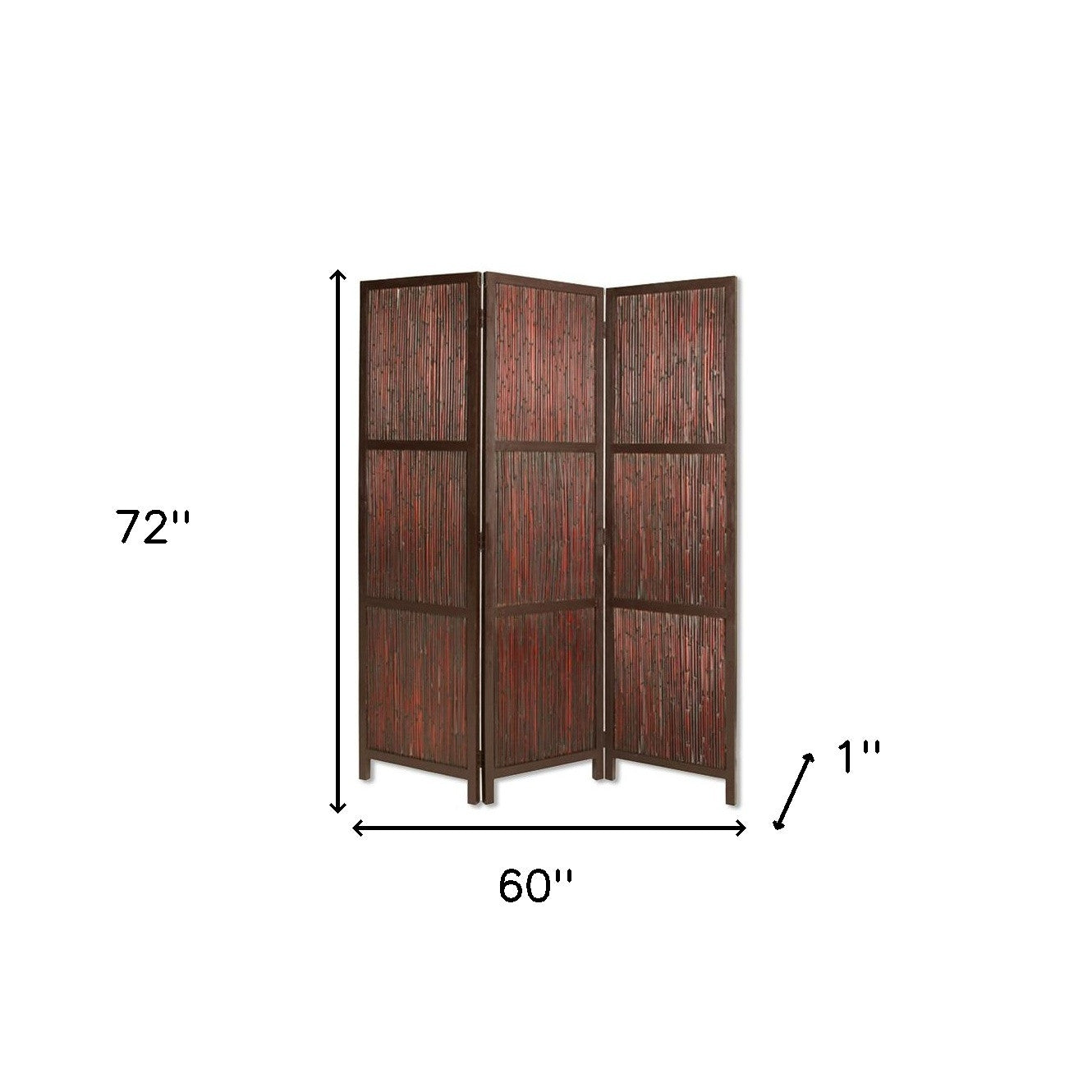 60" X 72" Cherry Wood Screen-Room Dividers-DECOROLALA