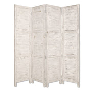 76" X 84" White Wood Screen-Room Dividers-DECOROLALA