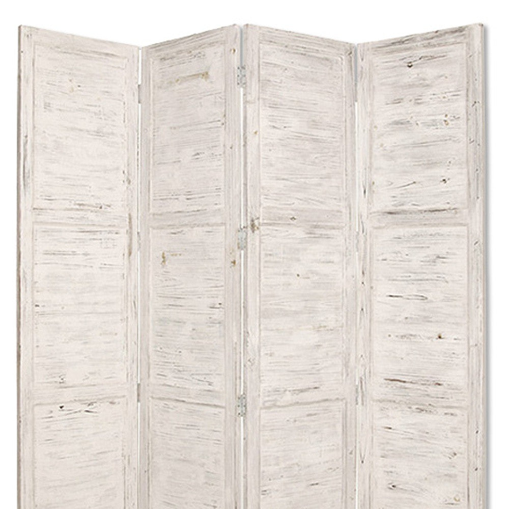 76" X 84" White Wood Screen-Room Dividers-DECOROLALA