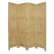 76" X 84" Yellow Wood Screen-Room Dividers-DECOROLALA