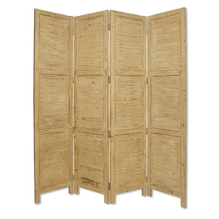 76" X 84" Yellow Wood Screen-Room Dividers-DECOROLALA