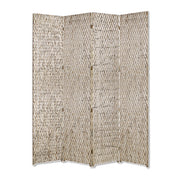 84" X 84" Silver Wood Screen-Room Dividers-DECOROLALA