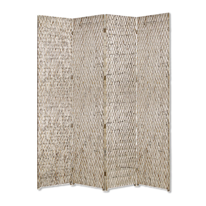 84" X 84" Silver Wood Screen-Room Dividers-DECOROLALA