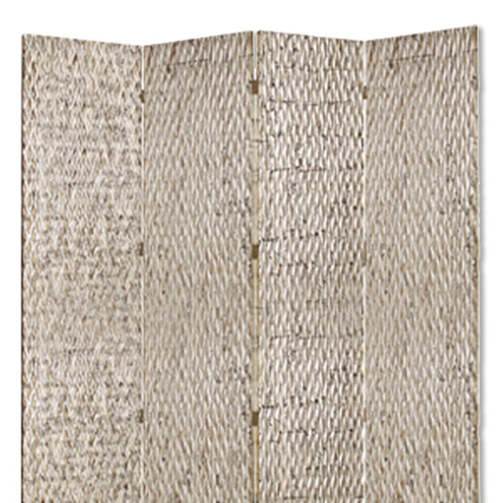 84" X 84" Silver Wood Screen-Room Dividers-DECOROLALA