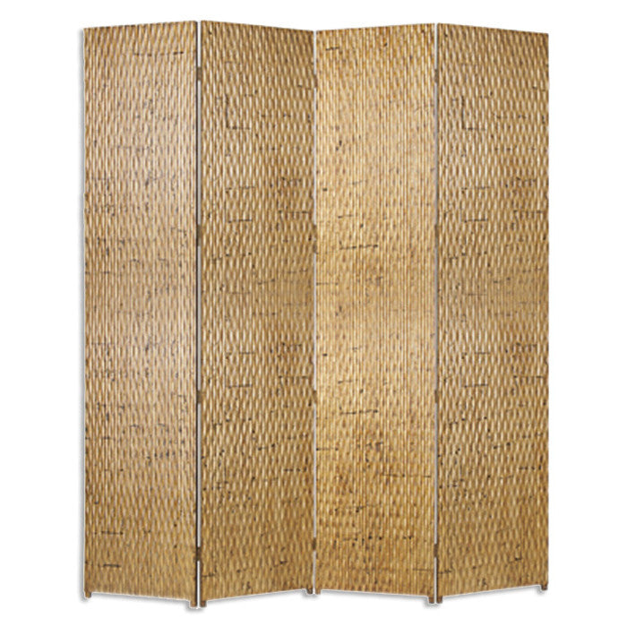 84" X 84" Gold Wood Screen-Room Dividers-DECOROLALA