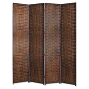 84" X 84" Brown Wood Screen-Room Dividers-DECOROLALA