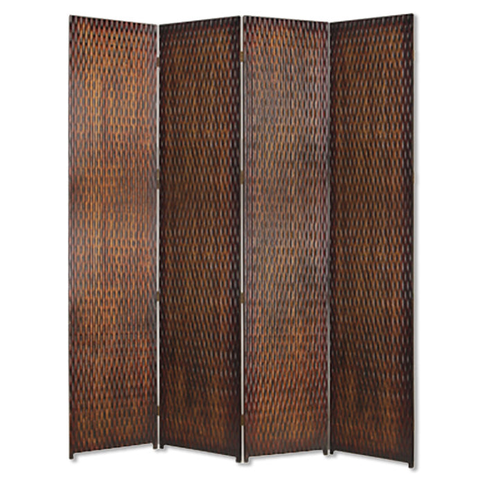 84" X 84" Brown Wood Screen-Room Dividers-DECOROLALA