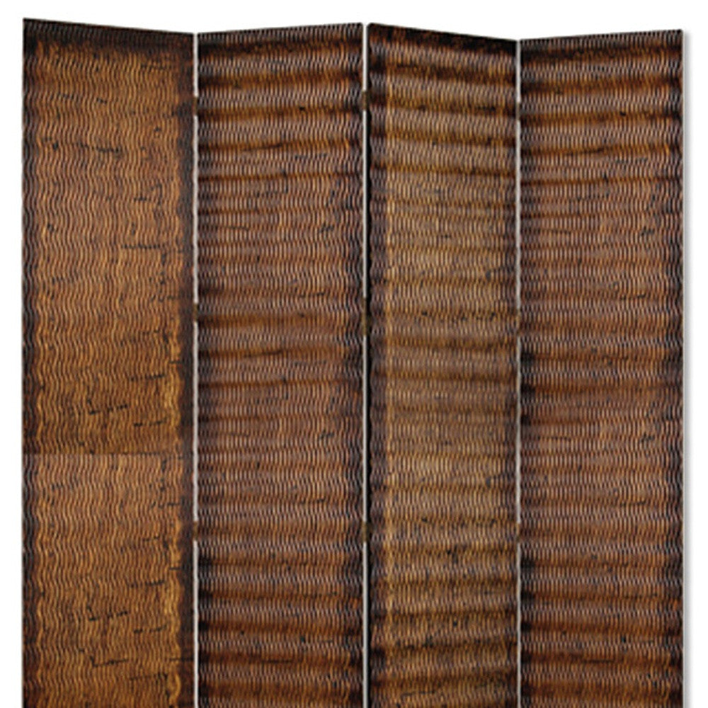 84" X 84" Brown Wood Screen-Room Dividers-DECOROLALA
